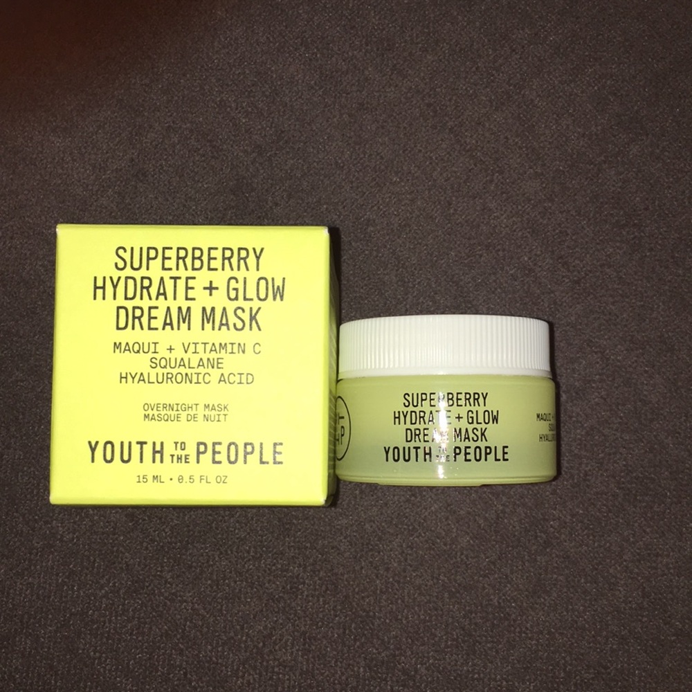 Youth To The People 0.5 oz Superberry Hydrate + Glow Dream Mask New in Box